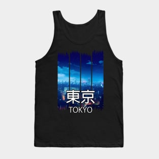 Tokyo City Sykline at Night Landscape – Anime Shirt Tank Top